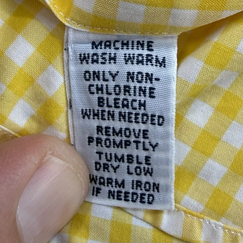 VTG 90's Polo Ralph Lauren Regent Custom Shirt Men's 16-33 Yellow Gingham Check
